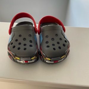 Baby crocs, race car